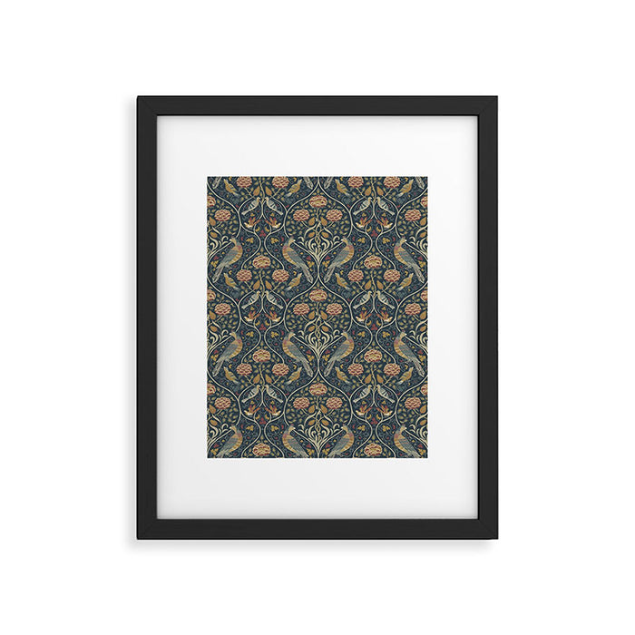 William Morris Seasons by May Melsetter Indigo Framed Art Print Gallery Image 1