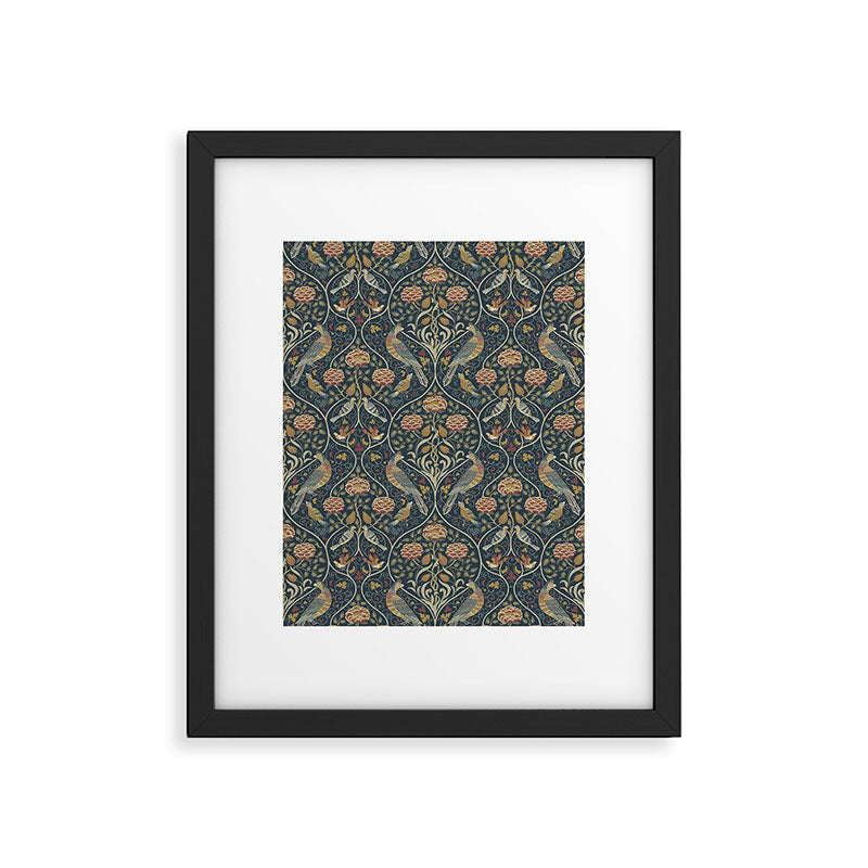 William Morris Seasons by May Melsetter Indigo Framed Art Print Gallery Image 6