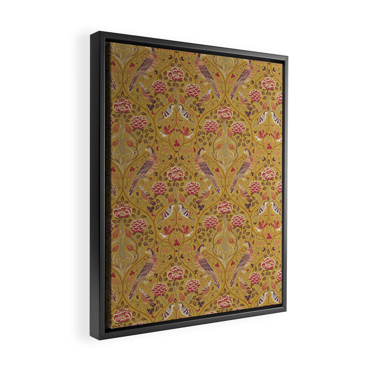 William Morris Seasons by May Melsetter Saffron Framed Canvas Print Gallery Image 2