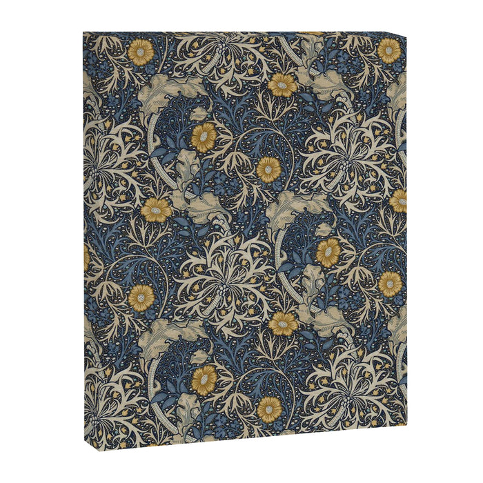 William Morris Seaweed Ink Woad Blue Canvas Print Gallery Image 1
