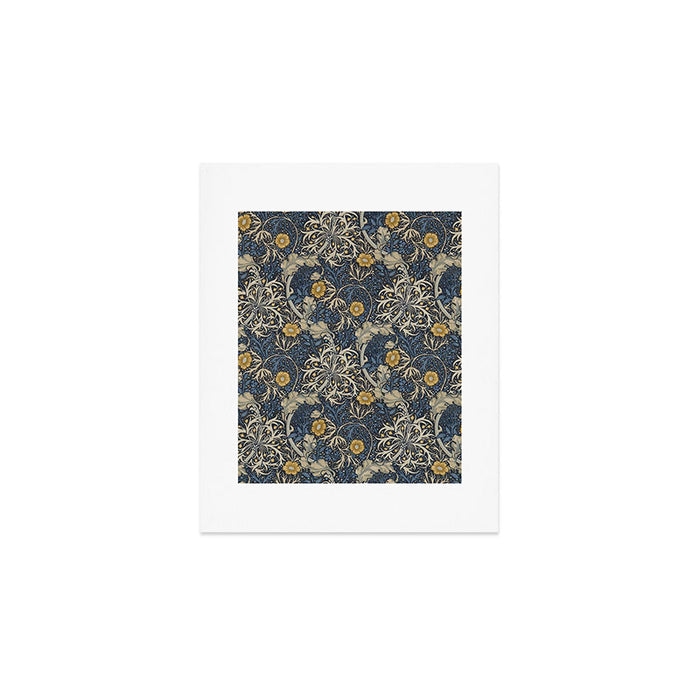 William Morris Seaweed Ink Woad Blue Art Print Gallery Image 1