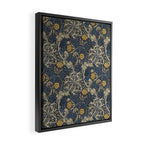 William Morris Seaweed Ink Woad Blue Framed Canvas Print Gallery Image 2