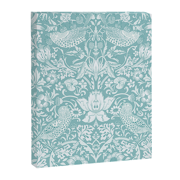 William Morris Strawberry Thief Aqua Teal Canvas Print Gallery Image 1