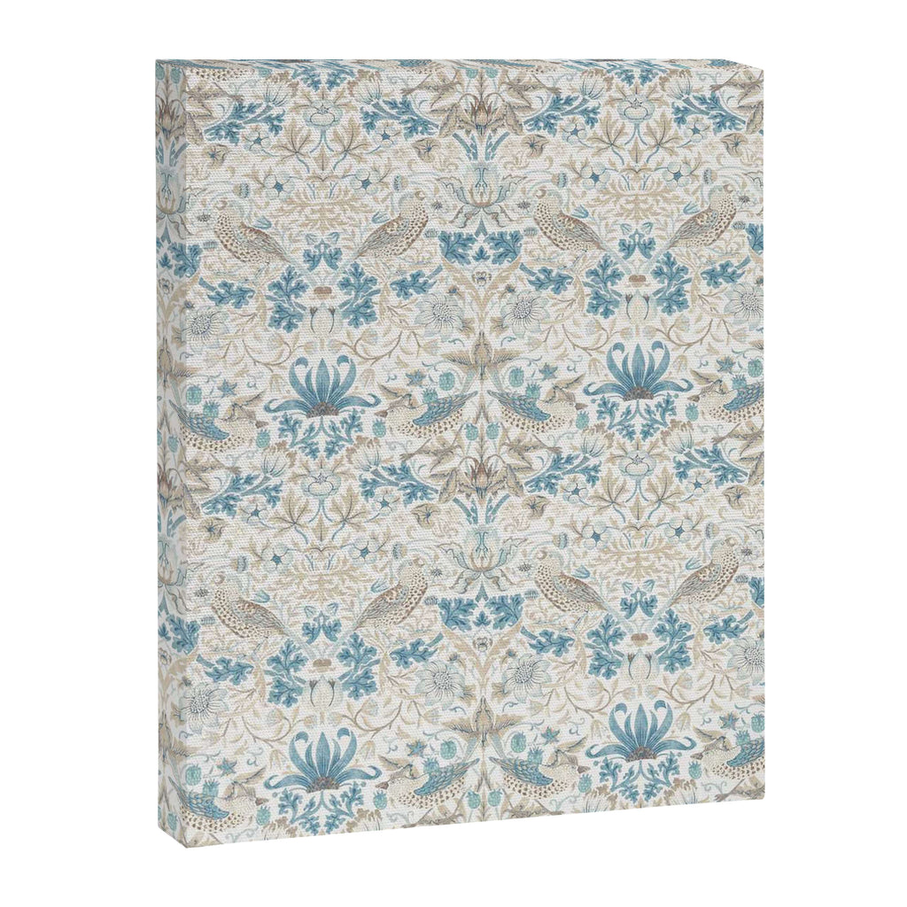 William Morris Strawberry Thief Blue Slate Vellum Canvas Print Gallery Image 8