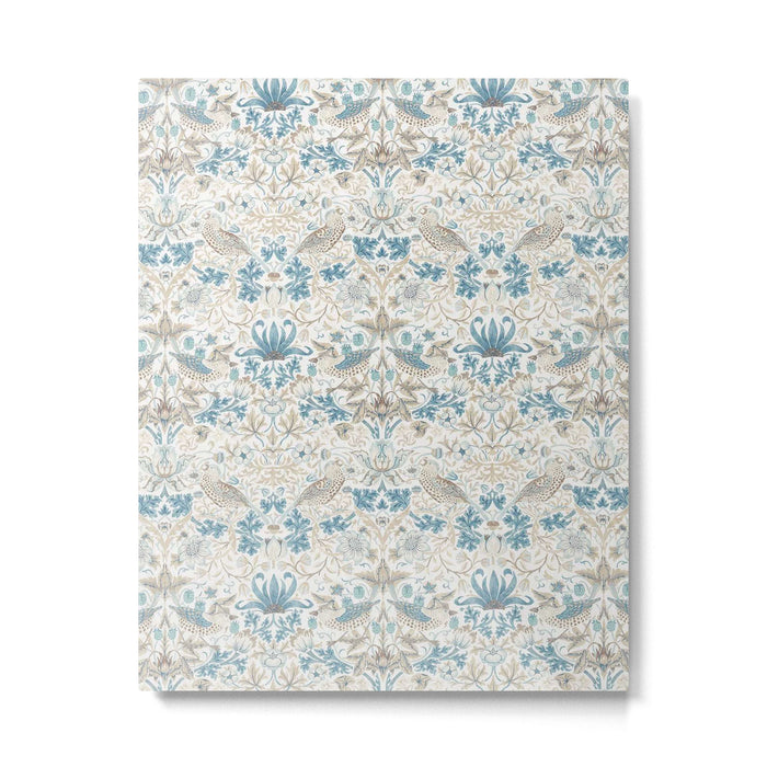 William Morris Strawberry Thief Blue Slate Vellum Metal Print Gallery Image 1