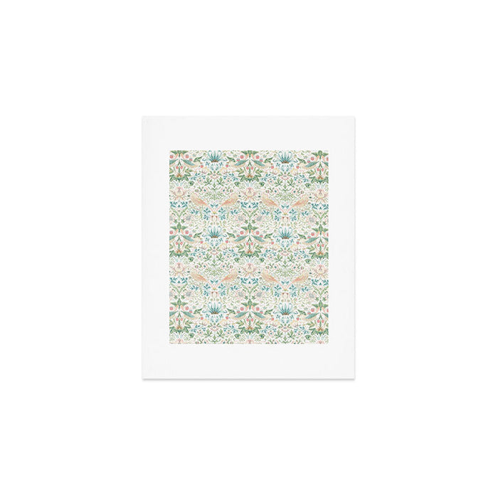 William Morris Strawberry Thief Cochineal Willow Art Print Gallery Image 1