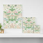 William Morris Strawberry Thief Cochineal Willow Canvas Print Gallery Image 3