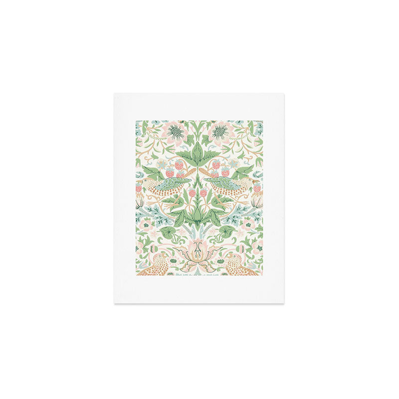 William Morris Strawberry Thief Cochineal Willow Art Print Gallery Image 1