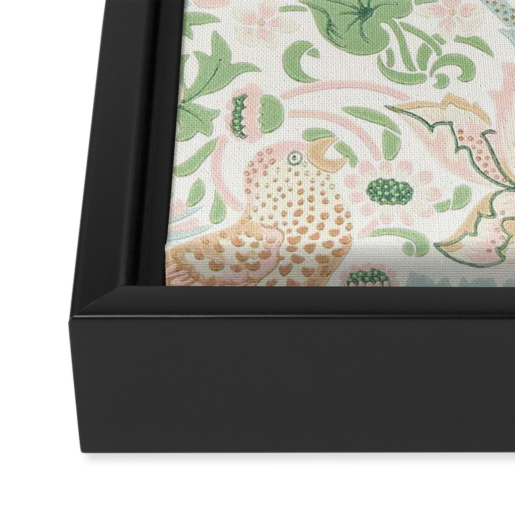 William Morris Strawberry Thief Cochineal Willow Framed Canvas Print Gallery Image 3