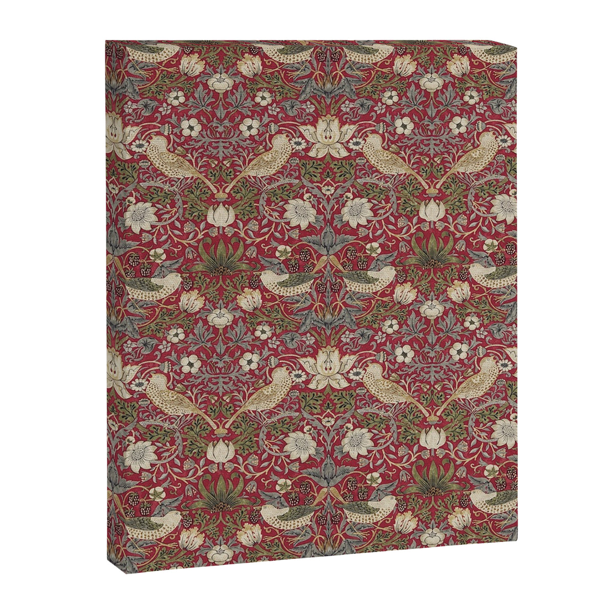 William Morris Strawberry Thief Crimson Red Canvas Print Gallery Image 8
