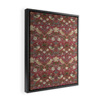 William Morris Strawberry Thief Crimson Red Framed Canvas Print Gallery Image 2