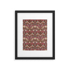 William Morris Strawberry Thief Crimson Red Framed Art Print Gallery Image 6