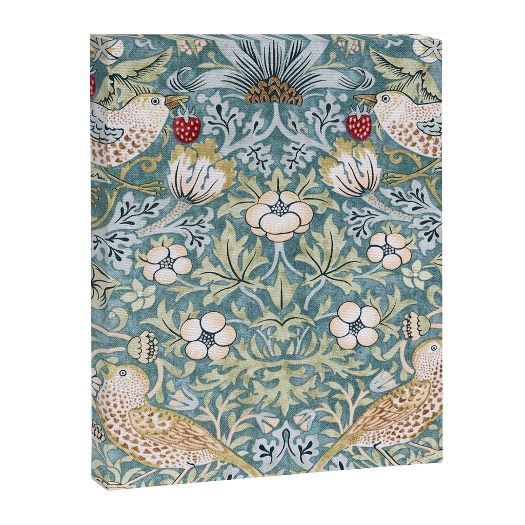 William Morris Strawberry Thief Detail Aqua Blue Turquoise Canvas Print Gallery Image 8