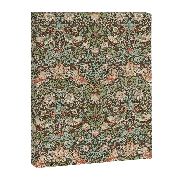 William Morris Strawberry Thief Detail Brown Chocolate Slate Canvas Print Gallery Image 1
