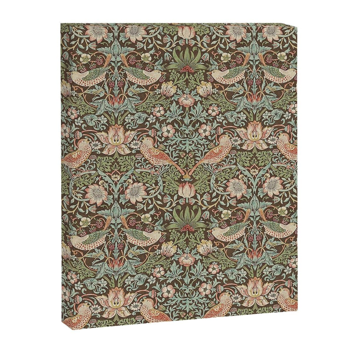 William Morris Strawberry Thief Detail Brown Chocolate Slate Canvas Print Gallery Image 6