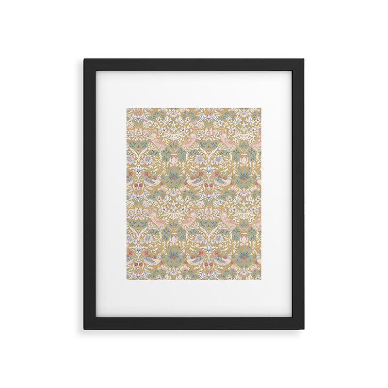 William Morris Strawberry Thief Gold Vintage Pattern Framed Art Print Gallery Image 6