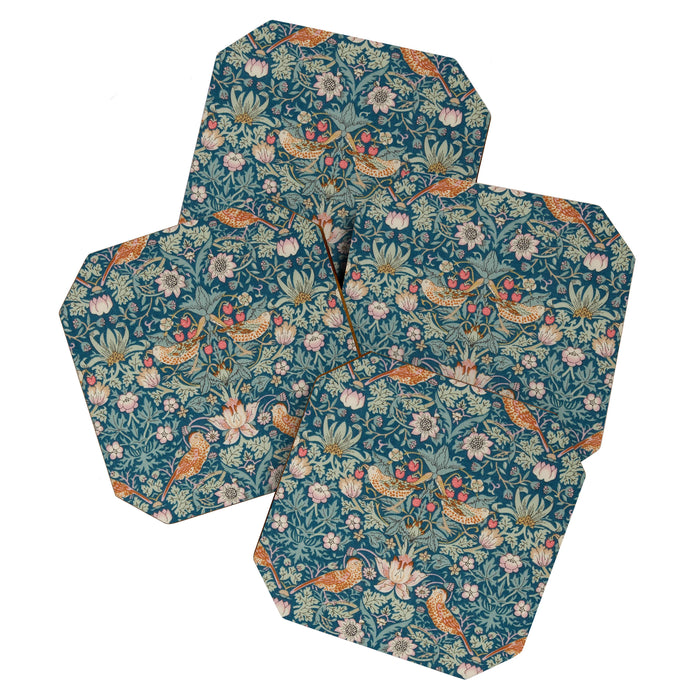 William Morris Strawberry Thief Green Coaster Gallery Image 1