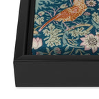 William Morris Strawberry Thief Green Framed Canvas Print Gallery Image 3
