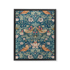 William Morris Strawberry Thief Green Framed Canvas Print Gallery Image 8