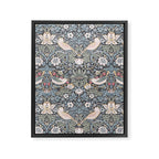 William Morris Strawberry Thief Ink Framed Canvas Print Gallery Image 8