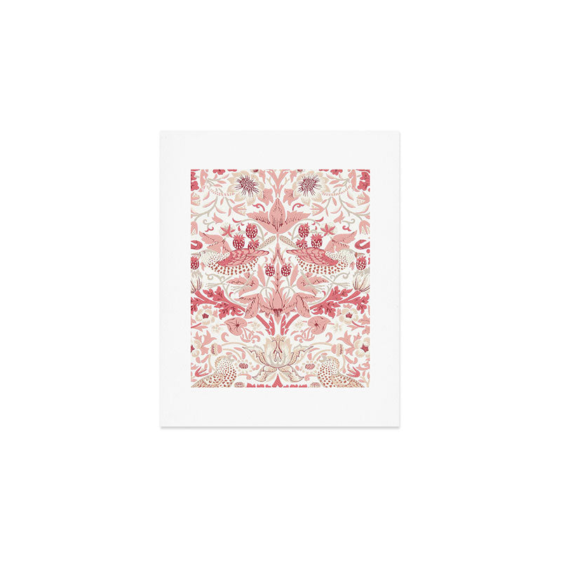 William Morris Strawberry Thief Madder Art Print Gallery Image 1