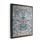 William Morris Strawberry Thief Pastel Blue Floral Framed Canvas Print Gallery Image 2