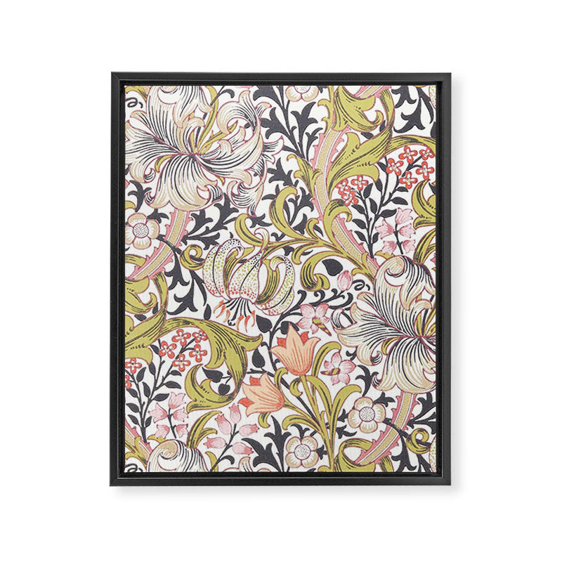 William Morris Strawberry Thief Pastel Pink Framed Canvas Print Gallery Image 8