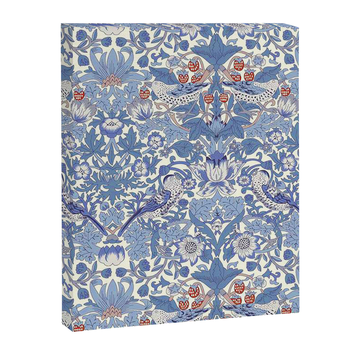 William Morris Strawberry Thief Powder Blue & Red Canvas Print Gallery Image 8