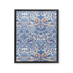 William Morris Strawberry Thief Powder Blue & Red Framed Canvas Print Gallery Image 8