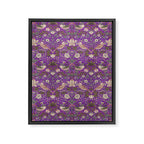 William Morris Strawberry Thief Purple Framed Canvas Print Gallery Image 8