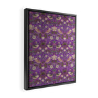 William Morris Strawberry Thief Purple Framed Canvas Print Gallery Image 2