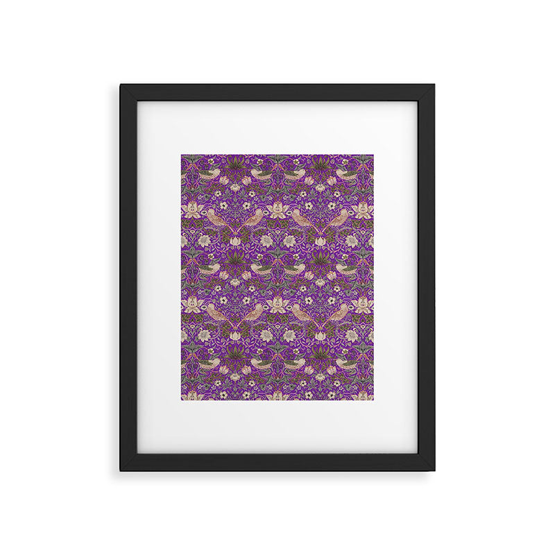 William Morris Strawberry Thief Purple Framed Art Print Gallery Image 6