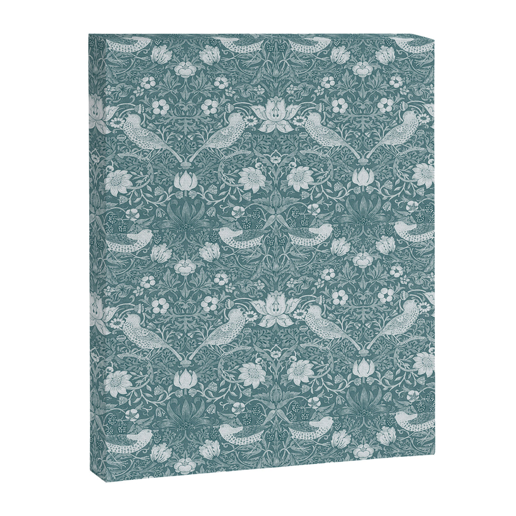 William Morris Strawberry Thief Soft Teal Canvas Print Gallery Image 8