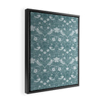 William Morris Strawberry Thief Soft Teal Framed Canvas Print Gallery Image 2
