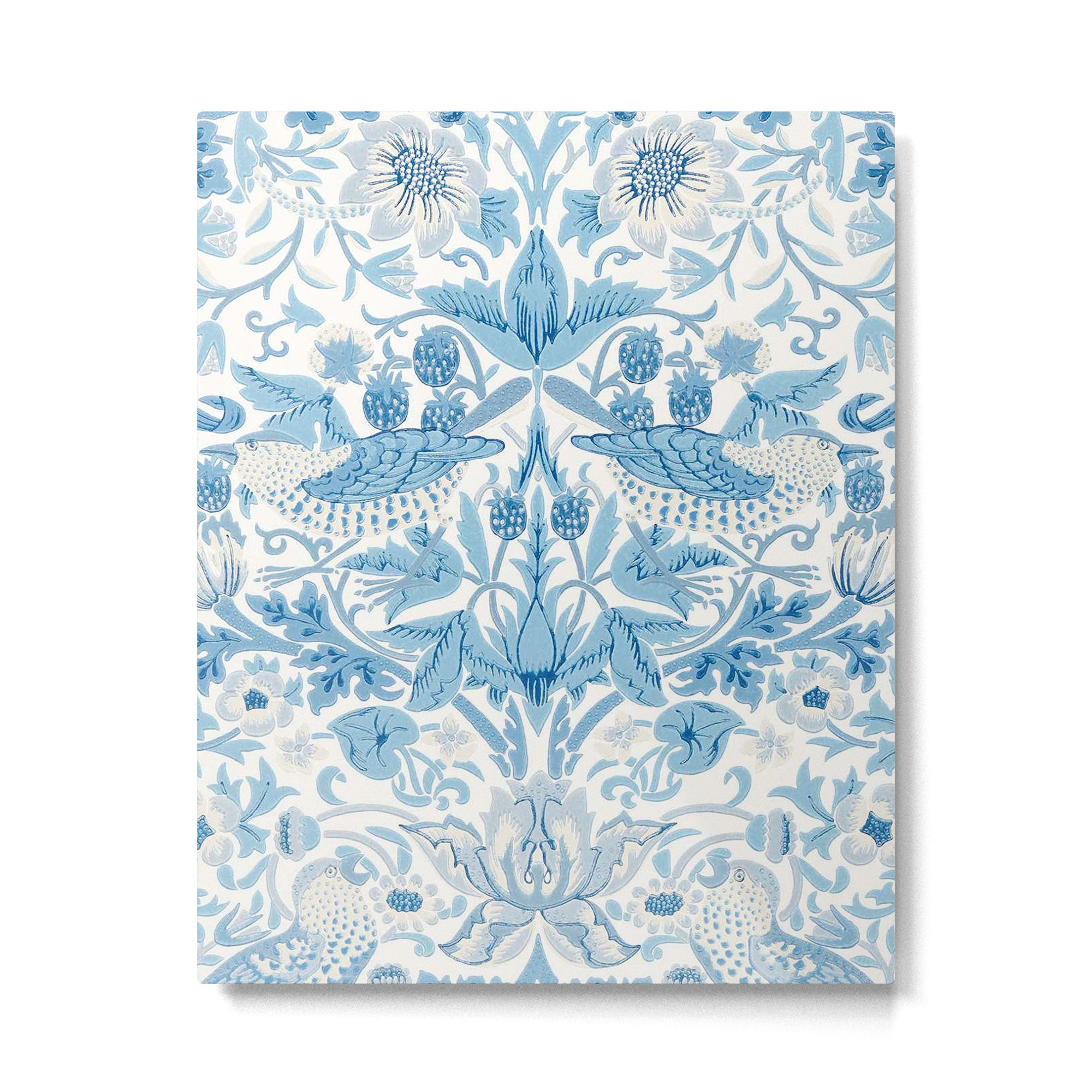 William Morris Strawberry Thief Woad Blue Metal Print Gallery Image 6