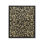 William Morris Style Art Nouveau Dark Floral Framed Canvas Print Gallery Image 8