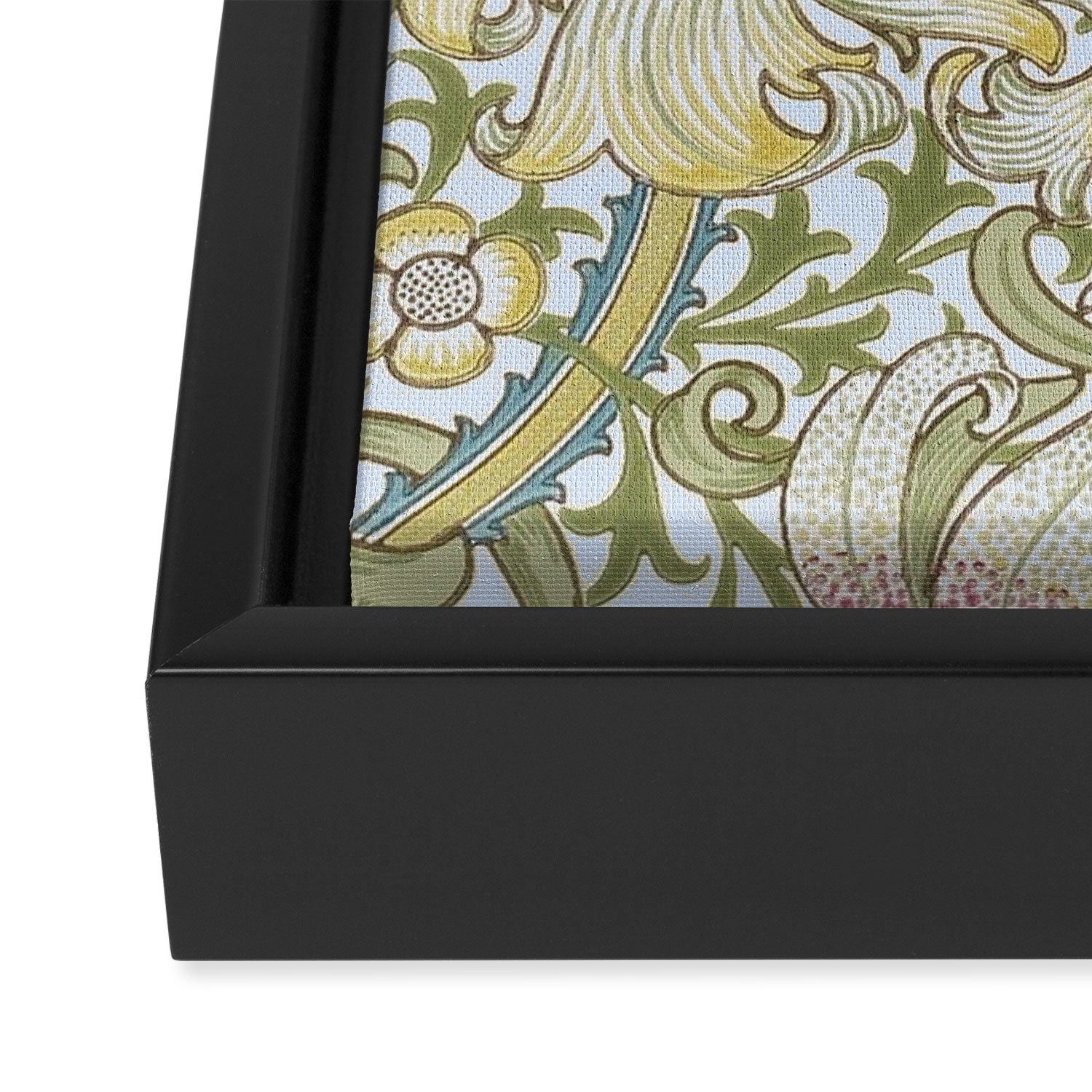 William Morris Summer Blue Golden Lily Framed Canvas Print Gallery Image 3