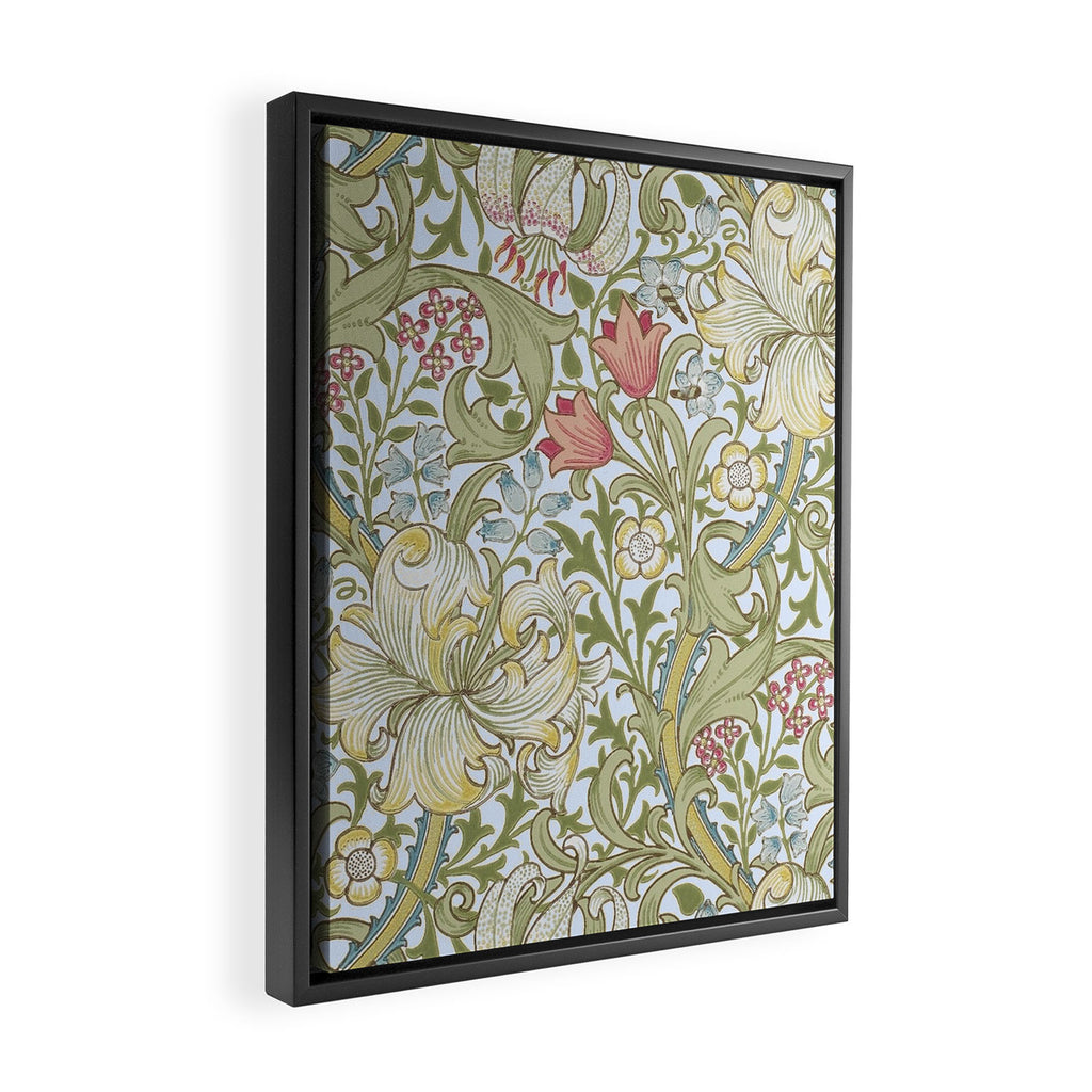 William Morris Summer Blue Golden Lily Framed Canvas Print Gallery Image 2