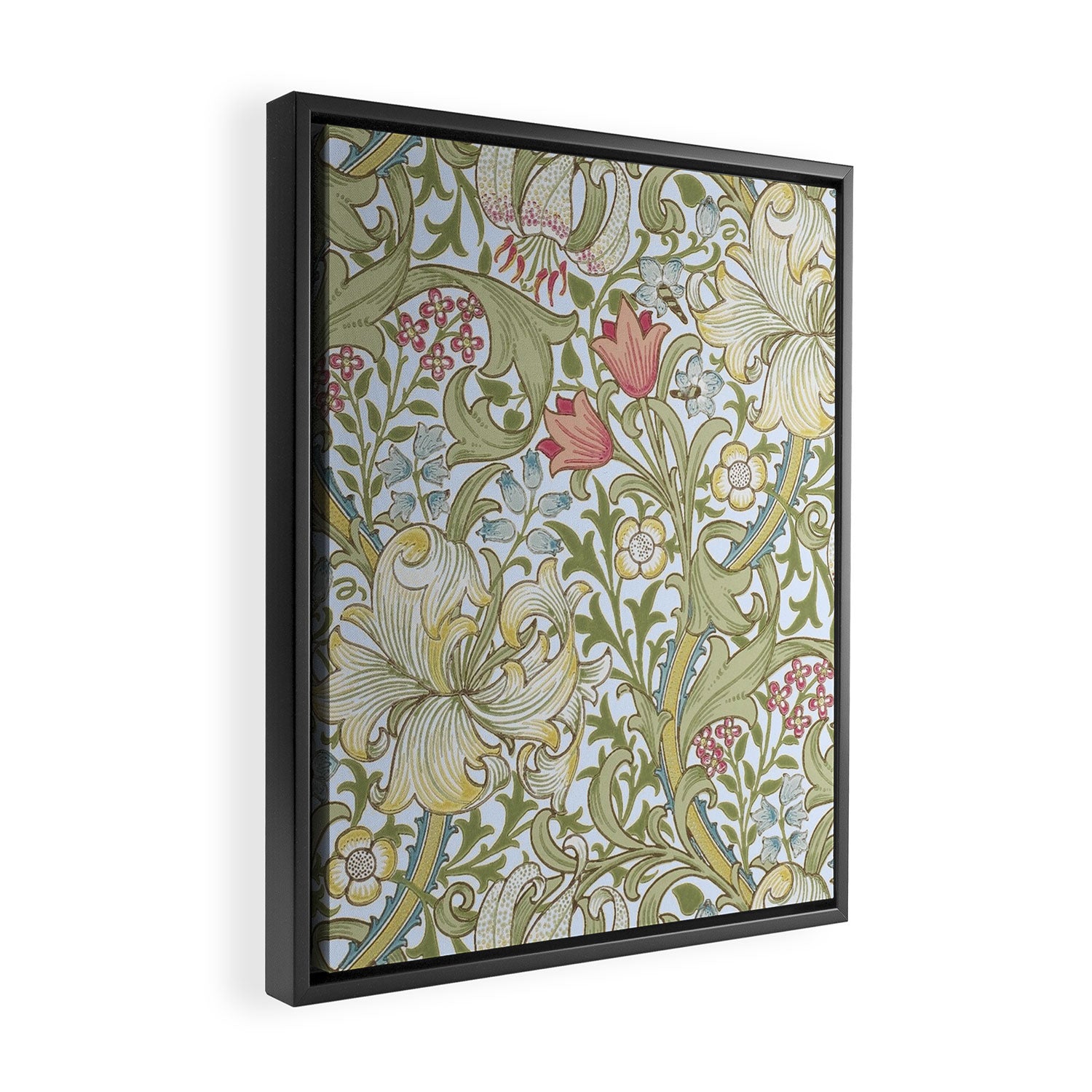 William Morris Summer Blue Golden Lily Framed Canvas Print Gallery Image 2