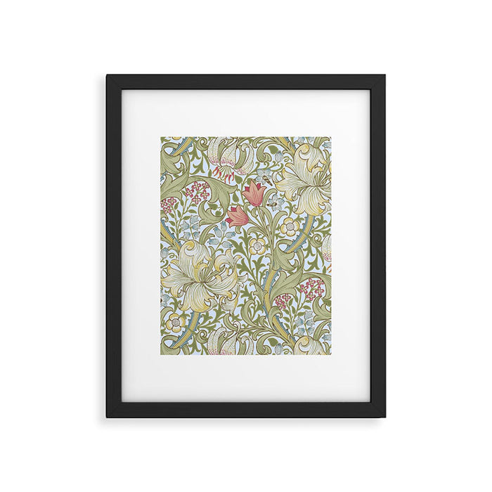 William Morris Summer Blue Golden Lily Framed Art Print Gallery Image 1