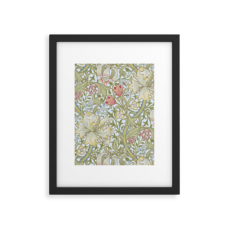 William Morris Summer Blue Golden Lily Framed Art Print Gallery Image 6