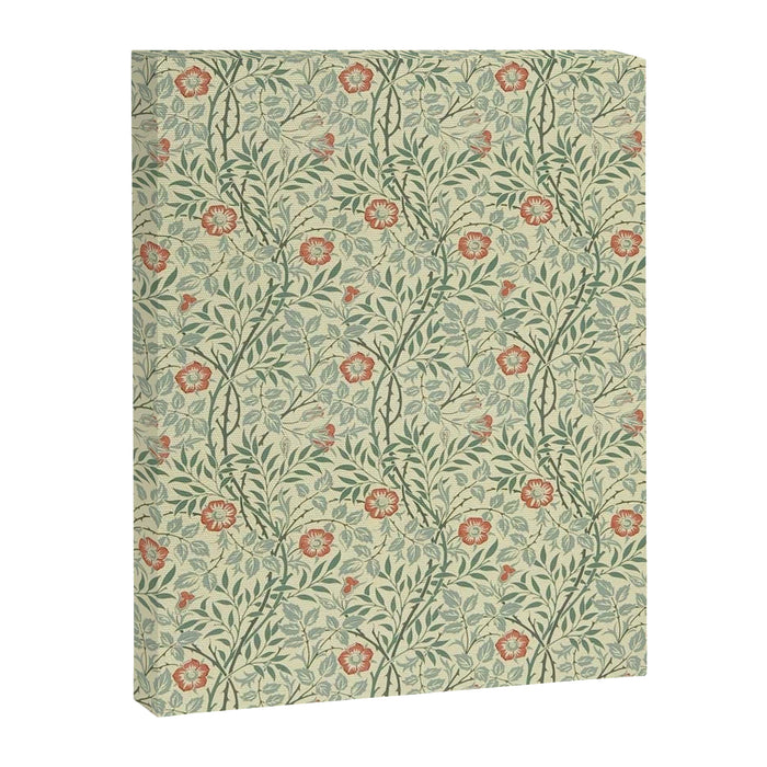 William Morris Sweet Briar Green Coral Canvas Print Gallery Image 1