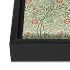 William Morris Sweet Briar Green Coral Framed Canvas Print Gallery Image 3
