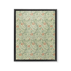 William Morris Sweet Briar Green Coral Framed Canvas Print Gallery Image 8