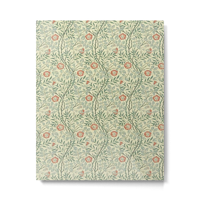William Morris Sweet Briar Green Coral Metal Print Gallery Image 1