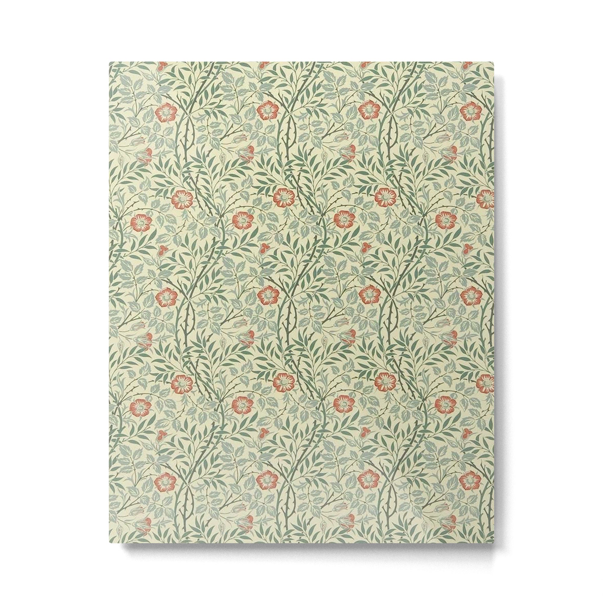 William Morris Sweet Briar Green Coral Metal Print Gallery Image 6