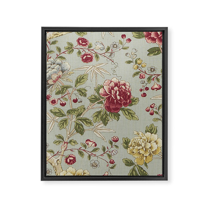 William Morris Tangley Duck Egg Blue Floral Framed Canvas Print Gallery Image 1