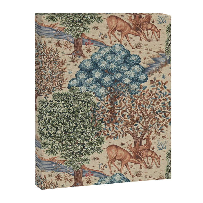 William Morris The Brook Cream Linen Woodland Canvas Print Gallery Image 1