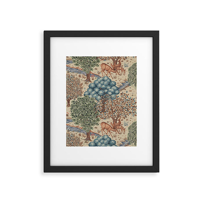 William Morris The Brook Cream Linen Woodland Framed Art Print Gallery Image 1