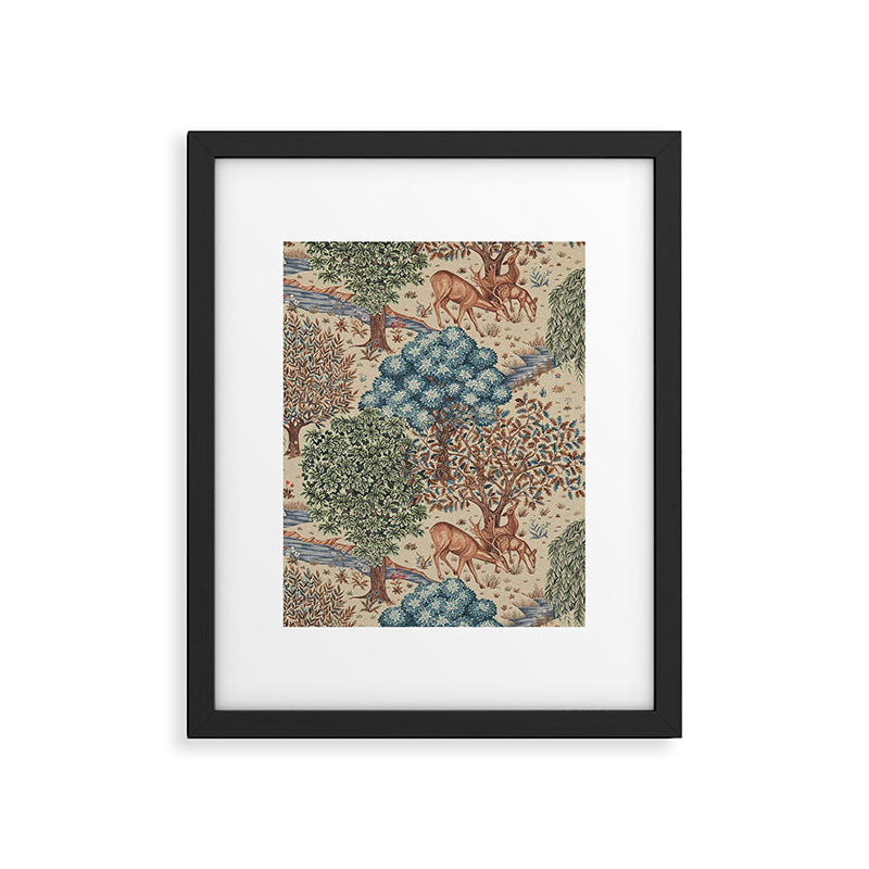 William Morris The Brook Cream Linen Woodland Framed Art Print Gallery Image 6
